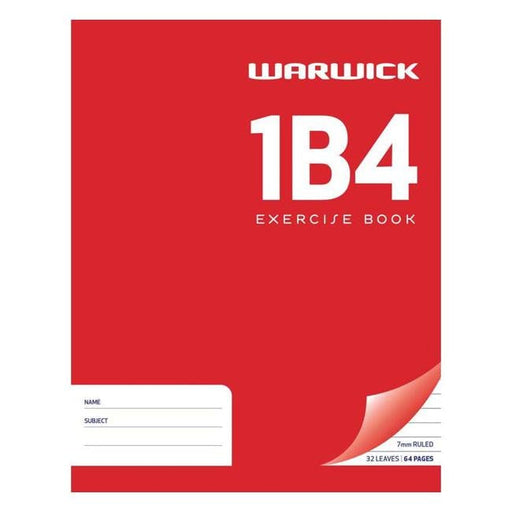 Warwick Exercise Book 1B4 32 Leaf Ruled 7mm 230x180mm-Officecentre