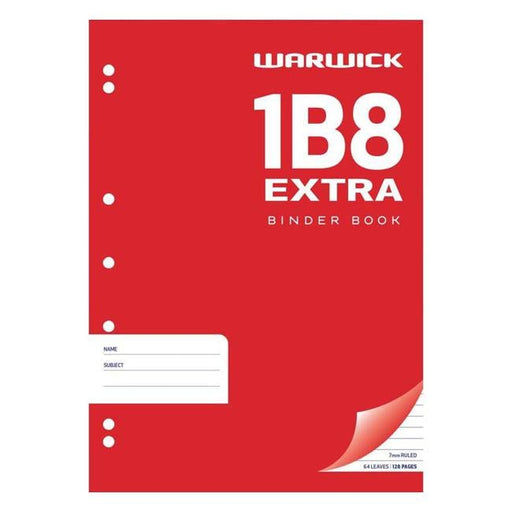 Warwick Exercise Book 1B8 64 Leaf A4 Punched Ruled 7mm-Officecentre