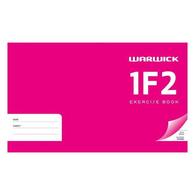 Warwick Exercise Book 1F2 24 Leaf Ruled 12mm 125x202mm-Officecentre