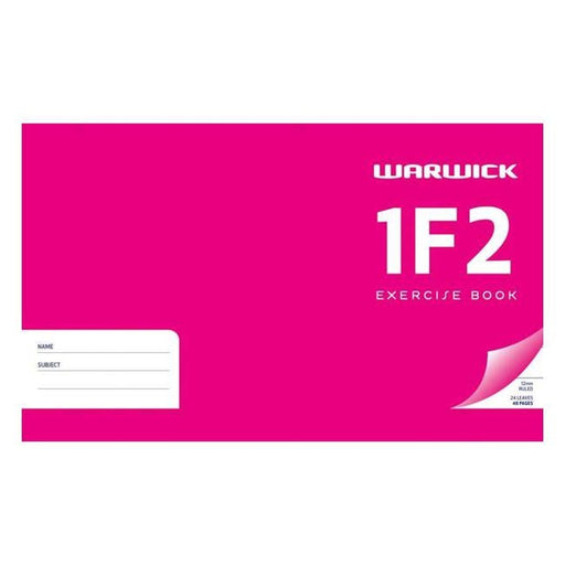 Warwick Exercise Book 1F2 24 Leaf Ruled 12mm 125x202mm-Officecentre
