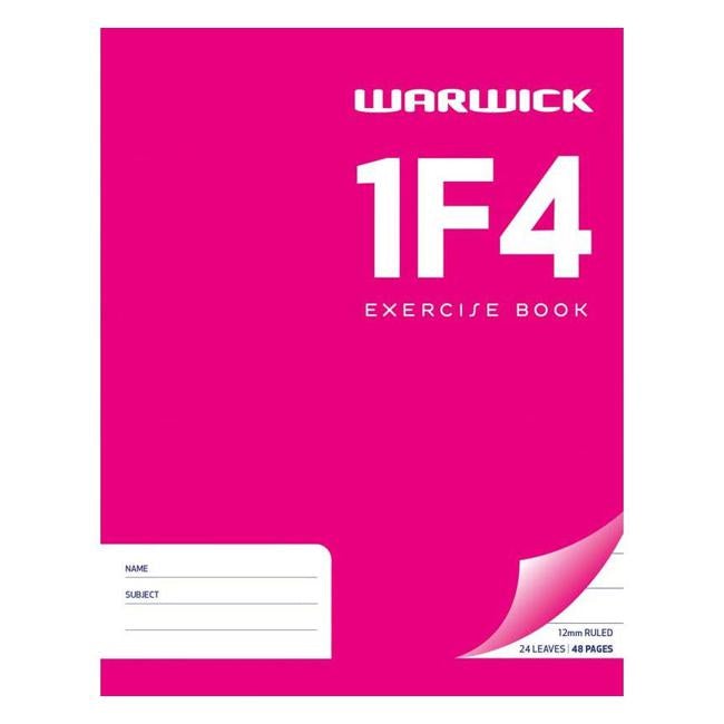 Warwick Exercise Book 1F4 24 Leaf Ruled 12mm 230x180mm-Officecentre