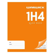 Warwick Exercise Book 1H4 28 Leaf Quad 10mm 230x180mm-Officecentre