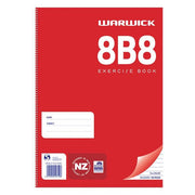 Warwick Exercise Book 8B8 50 Leaf A4 Spiral Ruled 7mm-Officecentre