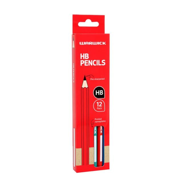 Warwick FSC 100% HB Pencil Pack 12 Hexagonal-Officecentre