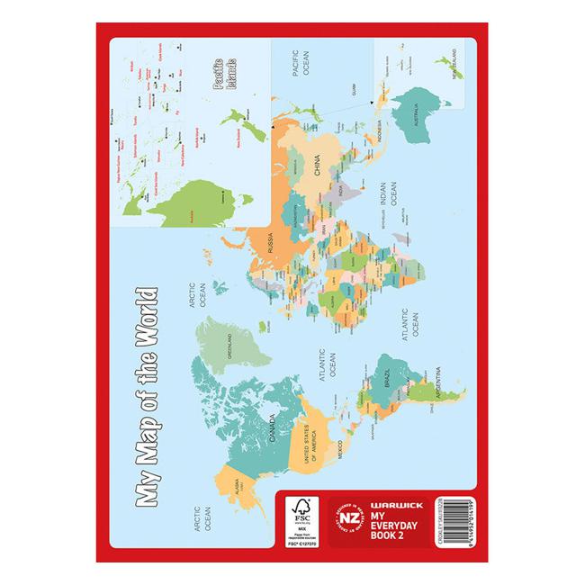 Warwick FSC Mix 70% My Everyday Book 2 Unruled & 7mm Ruled Alternate 64 Page-Officecentre