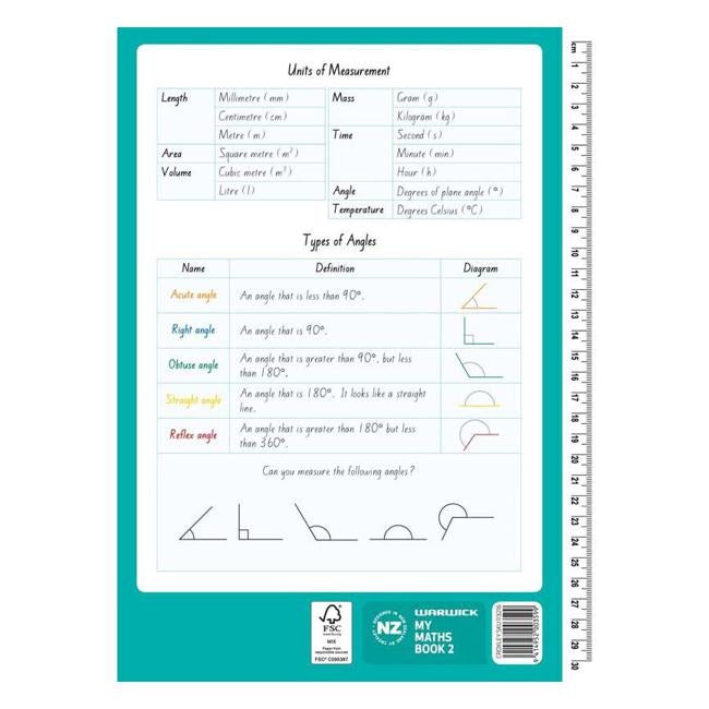 Warwick FSC Mix 70% My Maths Book 2 Unruled 64 Page-Officecentre
