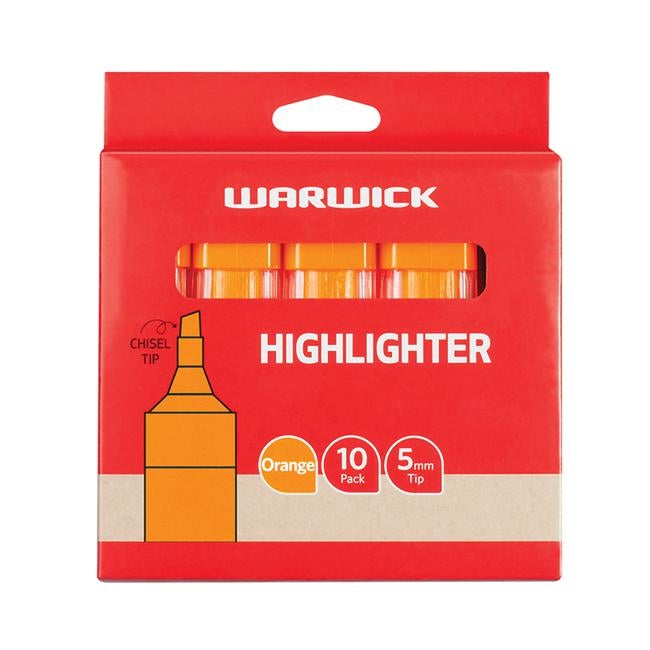 Warwick Highlighter Stubby Orange-Officecentre