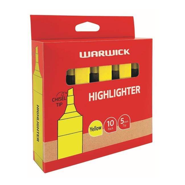 Warwick Highlighter Stubby Yellow-Officecentre