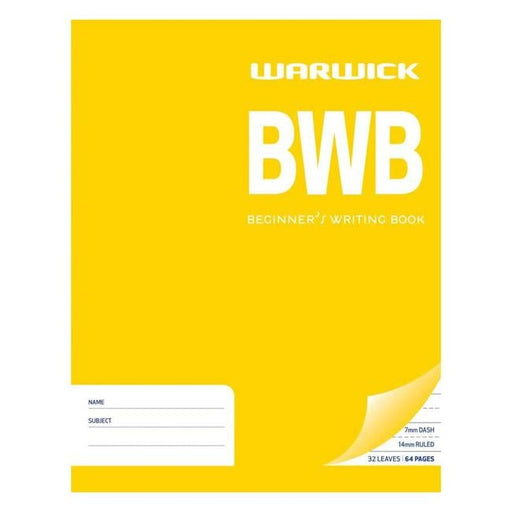 Warwick Learn To Write BWB 32 Leaf Dashed 7mm Ruled 14mm 230x180mm-Officecentre