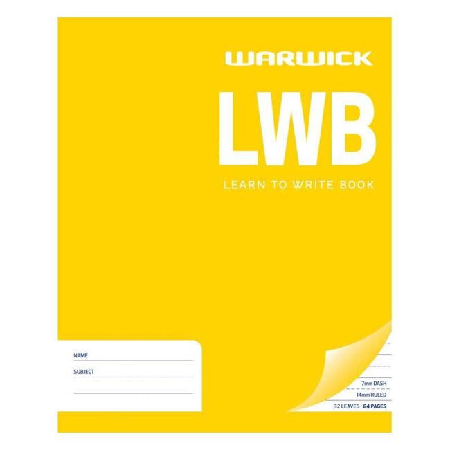 Warwick Learn To Write LWB 32 Leaf Dashed 7mm Ruled 14mm 255x205mm-Officecentre