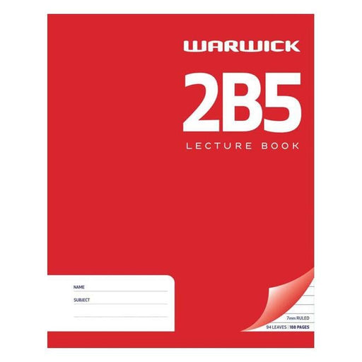 Warwick Lecture Book 2B5 94 Leaf Ruled 7mm 255x205mm-Officecentre