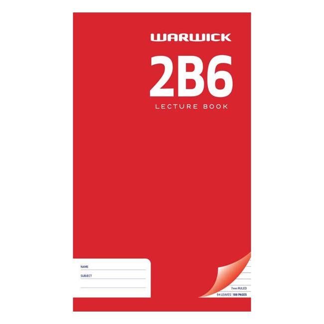 Warwick Lecture Book 2B6 94 Leaf Ruled 7mm 330x205mm-Officecentre