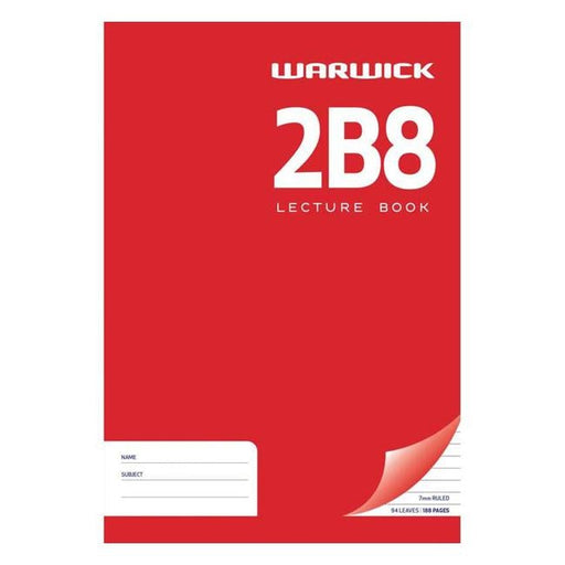 Warwick Lecture Book 2B8 94 Leaf A4 Ruled 7mm-Officecentre