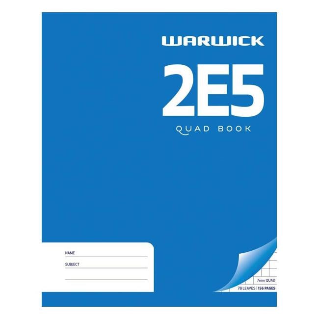 Warwick Lecture Book 2E5 78 Leaf Quad 7mm 255x205mm-Officecentre