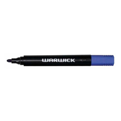 Warwick Marker Blue Bullet Tip Permanent Box 12-Officecentre