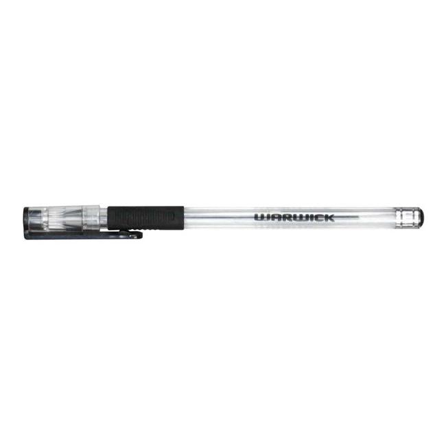 Warwick Pen Ballpoint Black Capped Medium Box 10-Officecentre