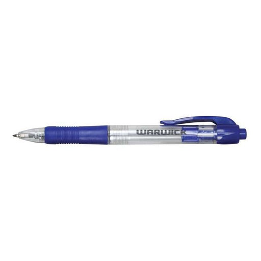Warwick Pen Ballpoint Blue Retractable Medium Comfort Grip 3 Pack-Officecentre