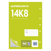 Warwick Refill 14K8 Loose Leaf 30 Leaf A4 2mm Quad-Officecentre