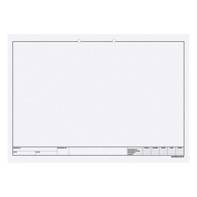 Warwick Refill Tech Drawing A3 20 Leaf 120gsm Punched 420x 297mm-Officecentre