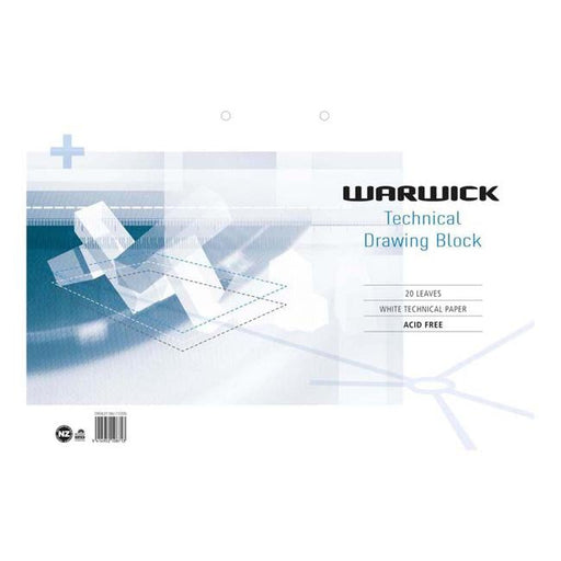 Warwick Refill Tech Drawing A3 20 Leaf 120gsm Punched 420x 297mm-Officecentre