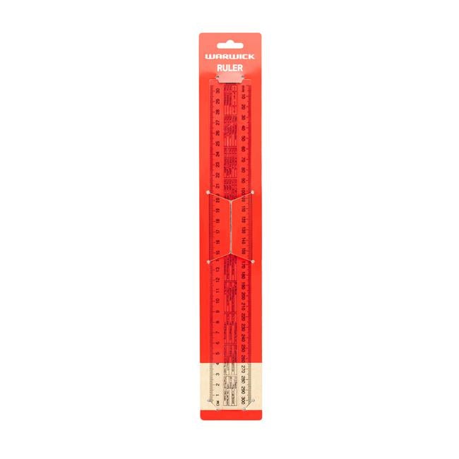 Warwick Ruler Clear 30cm-Officecentre