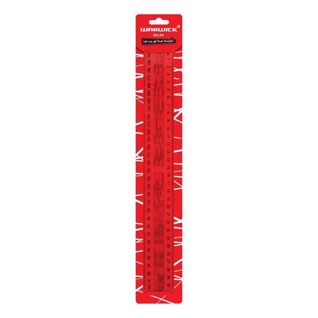 Warwick Ruler Clear 30cm-Officecentre
