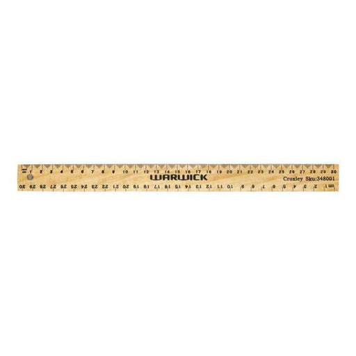 Warwick Ruler Wooden 30cm-Officecentre