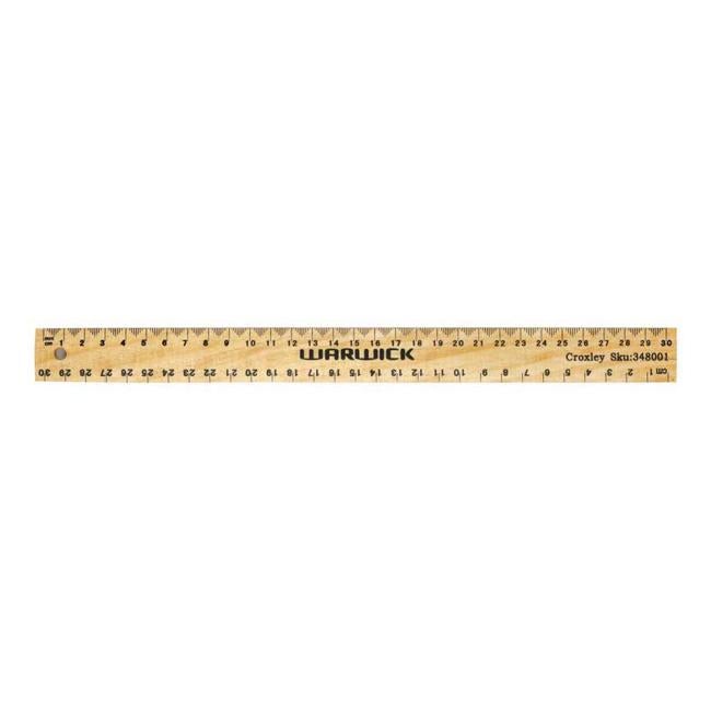 Warwick Ruler Wooden 30cm-Officecentre