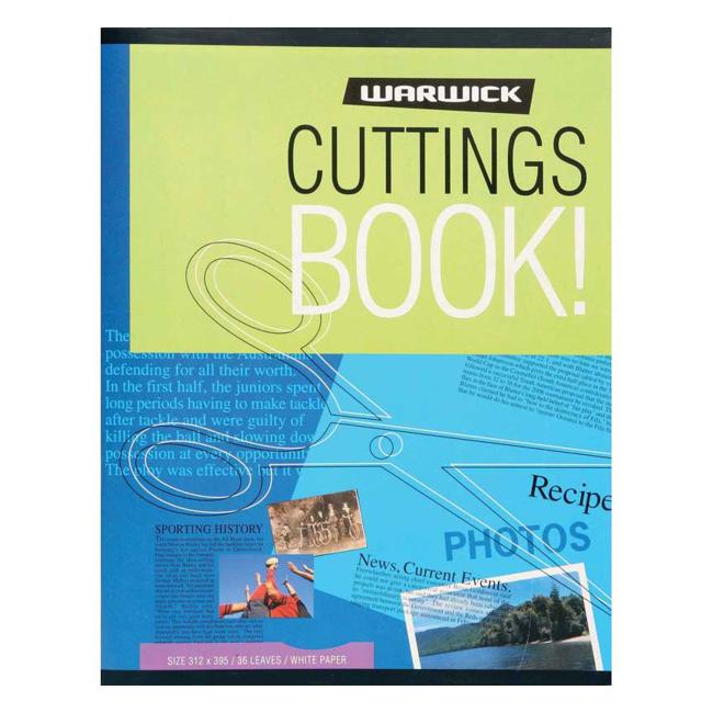 Warwick Scrapbook Cuttings 36 Leaf White Pages 395x312mm-Officecentre