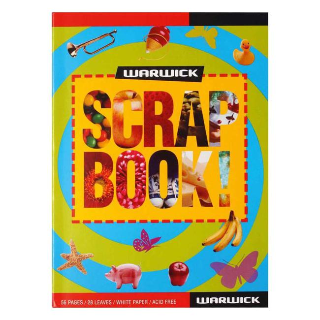 Warwick Scrapbook Super 28 Leaf Blank Pages 3 Assorted-Officecentre