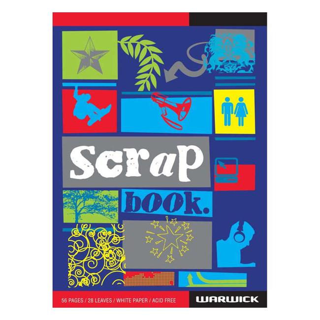 Warwick Scrapbook Super 28 Leaf Blank Pages 3 Assorted-Officecentre