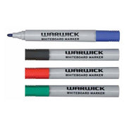 Warwick Whiteboard Marker Bullet Tip 4 Wallet-Officecentre