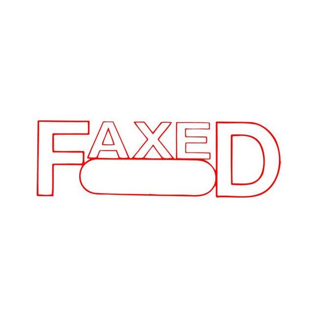 Xstamper cx-bn 1350 faxed/date red-Officecentre